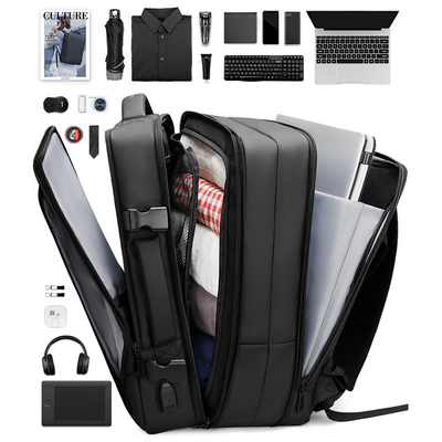 Polyester Oxford Hafif Dizüstü Sırt Çantası Erkekler USB 17 inç Laptop Çantası