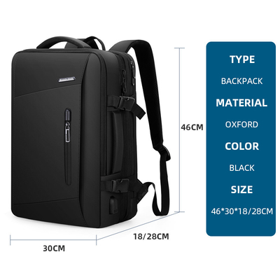 Polyester Oxford Hafif Dizüstü Sırt Çantası Erkekler USB 17 inç Laptop Çantası