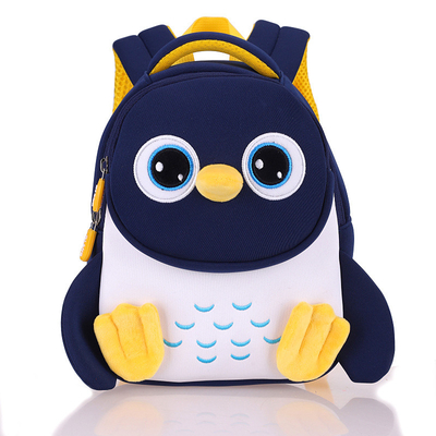Penguen Su Geçirmez Çocuklar Sırt Çantası 3D Bebek Yürüyor Çocuk Okul Çantası Anaokulu