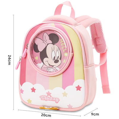 Minnie Mickey Su Geçirmez Çocuklar Sırt Çantası Disney Anaokulu Çocuk Anti Kayıp Mochila