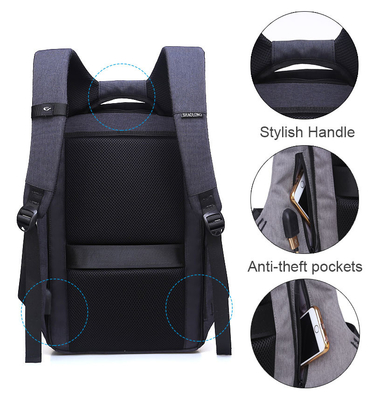 Anti Theft Business Laptop Sırt Çantası Çok Fonksiyonlu Suya Dayanıklı 17 İnç Laptop Çantası