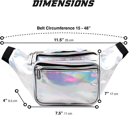 PU Rave Bum Bag Bel Paketi Kadın Erkek Çocuklar Küçük Orta Büyük