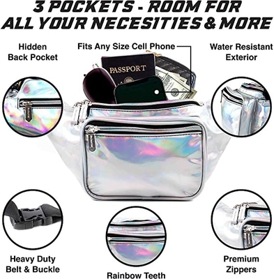 PU Rave Bum Bag Bel Paketi Kadın Erkek Çocuklar Küçük Orta Büyük