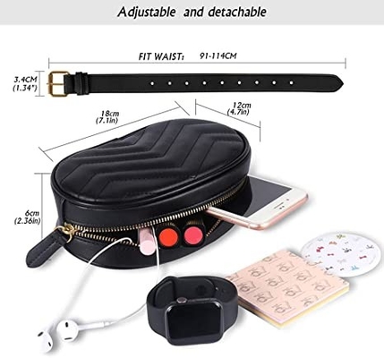 Crossbody Moda Bel Çantası PU Deri Su Geçirmez Bel Çantası