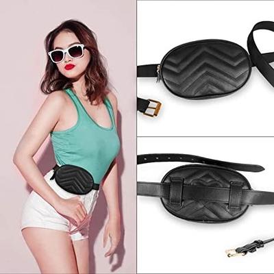 Crossbody Moda Bel Çantası PU Deri Su Geçirmez Bel Çantası