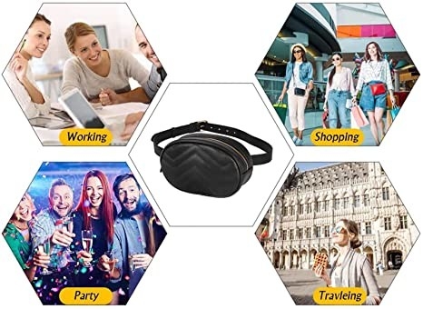 Crossbody Moda Bel Çantası PU Deri Su Geçirmez Bel Çantası