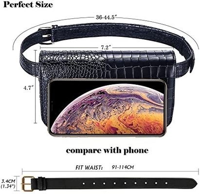 Timsah Küçük Crossbody Fanny Pack Cep Telefonu Cepli Pu Deri Çantalar