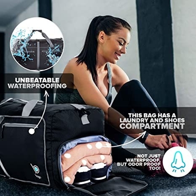 Katlanabilir Spor Spor Çantası 60l Duffel Sırt Çantası Kadın Erkek Hafif Su Geçirmez