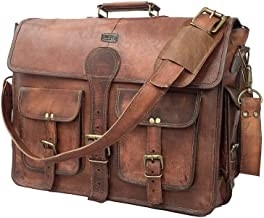 400g 14 İnç Vintage El Yapımı Deri Messenger Çanta Laptop Evrak Çantası için
